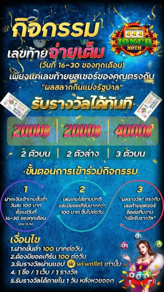 กิจกรรม เลขท้ายจ่ายเต็ม